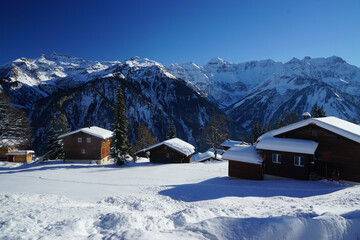 Der Winter in der Schweiz Swiss Alps