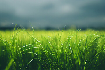 green grass with dew background