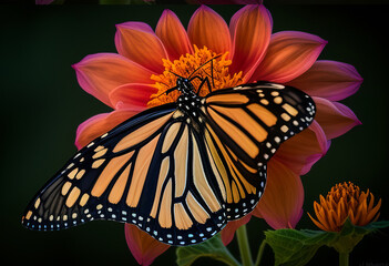 a butterfly perched on a beautiful flower