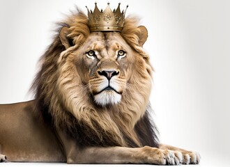 lion with a golden crown IA