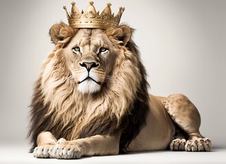 lion with a golden crown IA