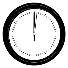 black clock isolated on white background