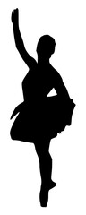 Obraz na płótnie Canvas silhouette of a dancing girl