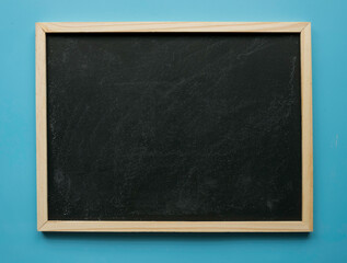 Chalkboard texture. Empty blank black chalkboard with chalk traces