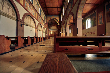 inside of the Benedictine Abbey of St. Hildegard