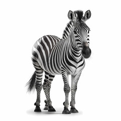 zebra isolated on white background