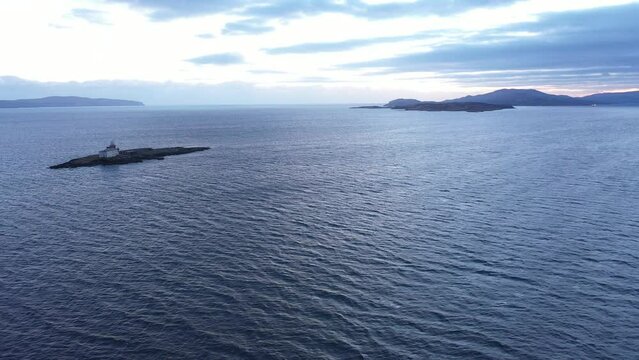 Aerial footage Roancarrigmore Lighthouse, Bantry Bay, West Cork, Ireland 4K
Shot by a drone which flies in orbit. Rocky coast and rough sea waves.