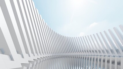 3d render abstract architecture background building geometric shape