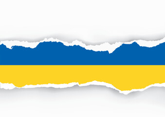 
Ripped paper background with Ukrainian flag colors.
llustration of torn paper with place for your image or text. Expressive Banner template. Vector available.