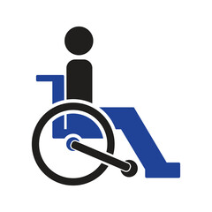 man and wheel chair icon