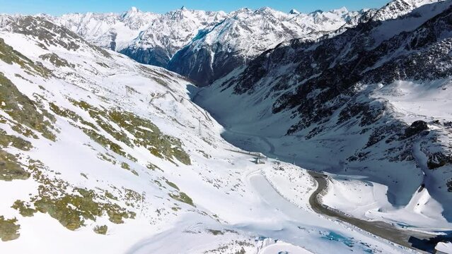 The Ötztal Glacier Road from Sölden to the Tiefenbach Glacier. James Bond Spectre was filmed here.