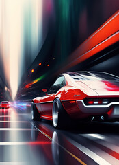 Obraz premium Transport modern art painting. Generative AI