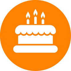 Birthday cake vector icon