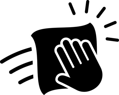 Hand With Wipe, Home Cleaning Icon