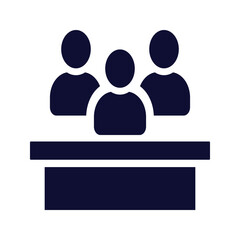 law witness box and witness icon