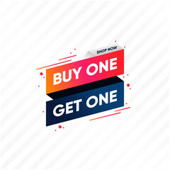 Buy 1 get 1 Promo Banner. Retail Advertisement square banner. Sale Banner Ad for Store with colorful concept.