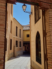 Town Hall Passage, Pasadizo del Ayuntamiento in Spanish. Charming alley in Toledo, Castilla La...
