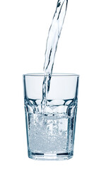 water pouring into glass
