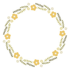 frame with yellow flowers