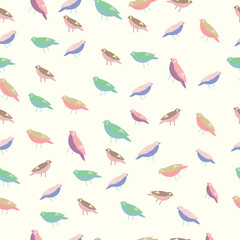Fototapeta premium birds seamless pattern