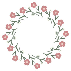 pink flower frame