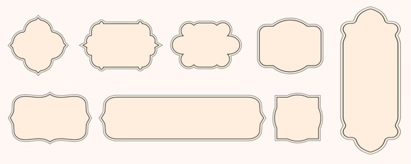 vector empty vintage labels design set 