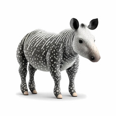 Tapir Isolated White. Generative AI