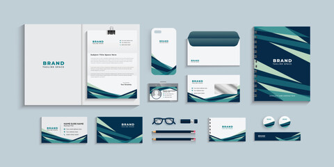 Corporate identity set template, Business stationery set, eps