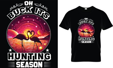 Oh buck its hunting season... t shirt design template