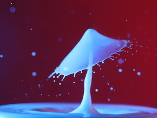drops colliding and forming a spectacular image abstract random shapes