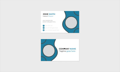 modern business card templates. Personal visiting card with company logo. Vector illustration. Stationery design