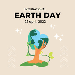 World earth day ecology concept. Banner or card on the theme of save nature. Make everyday earth day.