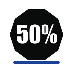 50% discount offer icon