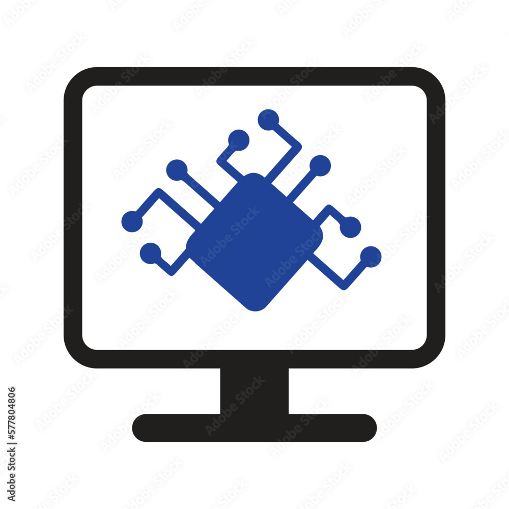 Poster computer technology icon