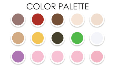 Collection of trendy color combinations. Color palette. Vector illustration