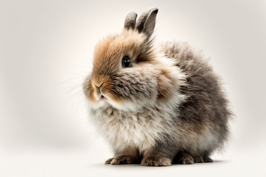 A fluffy cute little rabbit. Generative AI