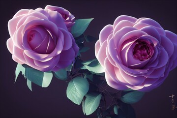 Fototapeta na wymiar buoquet of roses. Generative AI
