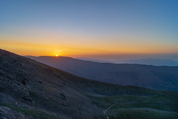 Radiant Summer Sunrise from the Mountain Top