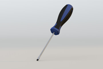 3d screwdriver black and blue tool