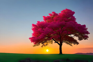 Tree in the sunset