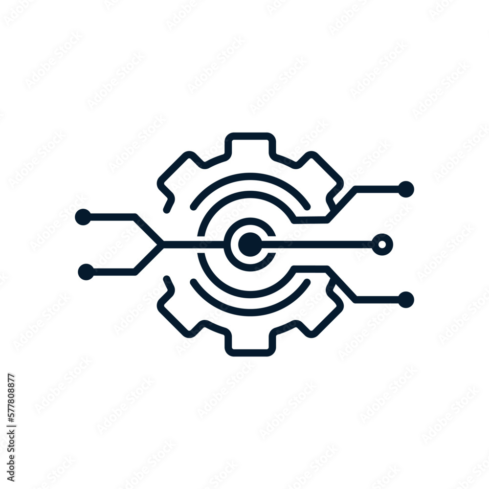 Poster the concept of a technical element of the circuit, electronics. vector icon isolated on white backgr
