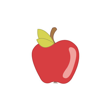 illustration vector graphic of red aple