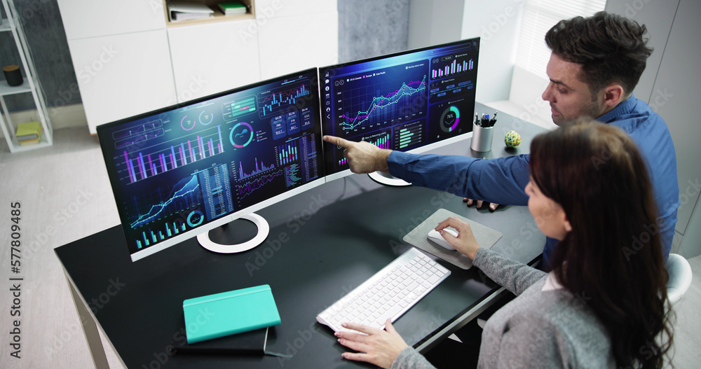 Aufkleber business data analytics dashboard