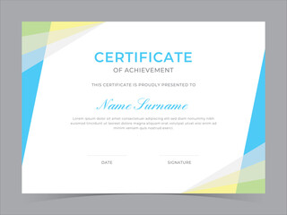 Modern Certificate Template Vector Design