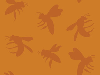 Bee Silhouettes Textiles and Surface Design Seamless Repeat Pattern Design Eps 10 Vector
