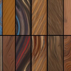 colorful wood panel background, wood grain texture wallpaper, generative AI