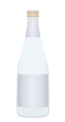 Empty glass bottle. vector illustration