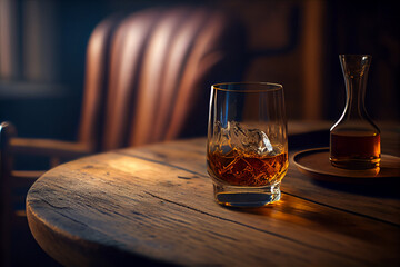 Glass of whiskey.generative ai