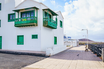 Beautiful corners of Caleta de Famara, Lanzarote Island.