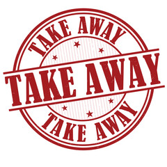 Take away grunge rubber stamp
